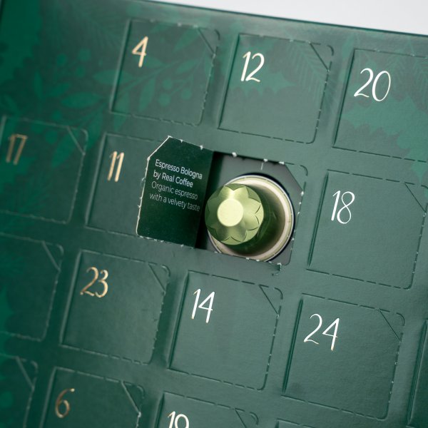 Julekalender, Gr�n/Multi med 24 kapsler