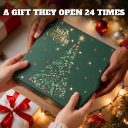 Julekalender, Gr�n med 24 kapsler