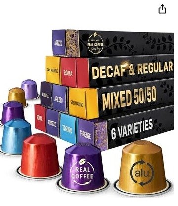 Decaf Nespresso Compatible Pods 100 Arabica decaf pods